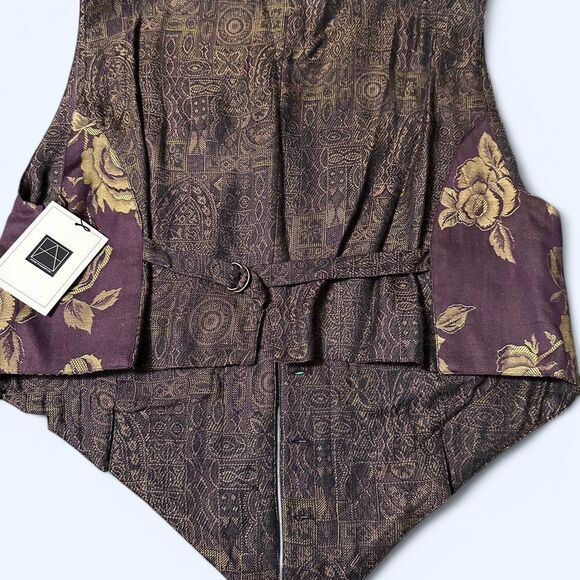 Vintage Anne Pinkerton Floral Tapestry Vest - Size S - NWT - Picture 4 of 5